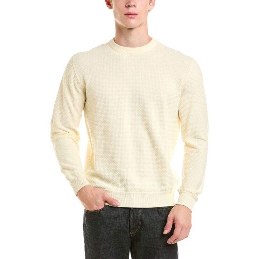 Gas Mens Crewneck Sweater, White